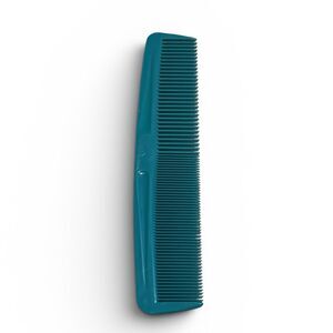 Vintage Goody Hair Comb 7.75” Turquoise USA Made Durable Plastic Fine Tooth